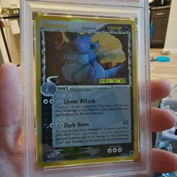 2006 Pokemon EX Dragon Frontiers Reverse Holo Nidoking #6 PSA 9 MINT - Image 5