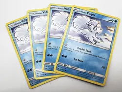 Alolan Vulpix 27/147 4x x4 Pokemon Card Burning Shadows 2017 Playset LP - Image 1
