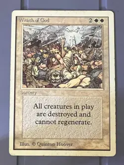 Magic the Gathering MTG Unlimited Wrath of God LP (Beta Bob) - Image 1