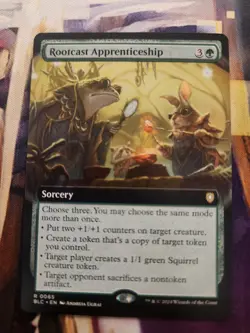 MTG Bloomburrow Commander - Rootcast Apprenticeship, Extended Art NM - Image 1