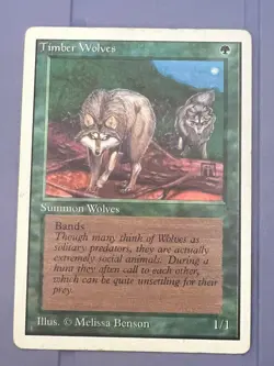 Magic the Gathering MTG Unlimited Timber Wolves LP (Beta Bob) - Image 1