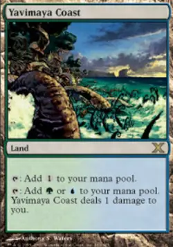 Yavimaya Coast - Foil Magic mtg Light Play, English 10th Edition x1 - Image 1