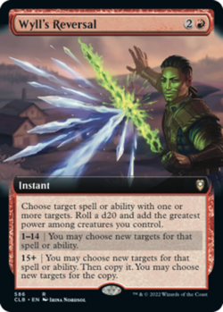 Wyll's Reversal - Foil - Extended Art Magic mtg Heavy Play, English CL2 Battle f - Image 1