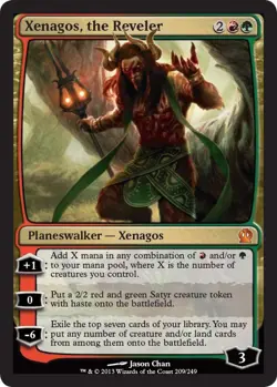 Xenagos, the Reveler - Foil Magic mtg Light Play, English Theros x1 - Image 1