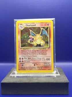 1999 Pokemon Charizard Base Unlimited Holo 4/102 - Image 1