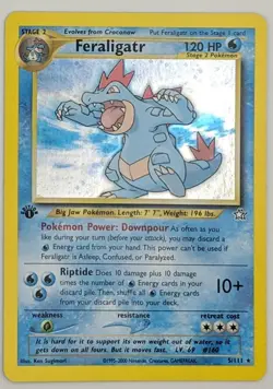 2000 Pokemon Neo Genesis Feraligatr Holo 5/111 1st Edition WOTC Rare - Image 1