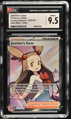 Pokemon GRADED Jasmine's Gaze 233/191 Surging Sparks UR 9.5 CGC ENGLISH - Image 1