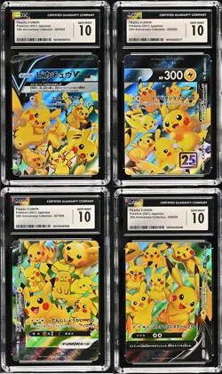 SET 4 CGC 10 GEM MINT JAPANESE POKEMON 2021 Pikachu V-UNION 025-028/028 S8a - Image 1