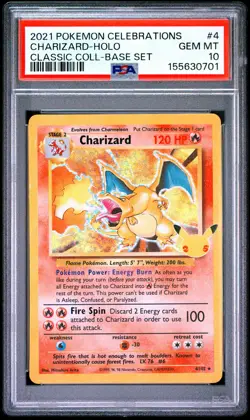2021 POKEMON CELEBRATIONS CLASSIC COLLECTION #4 CHARIZARD-HOLO PSA 10 - Image 1