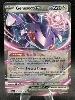 Genesect ex 067/086 Holo Double Rare Pokemon SV: Black Bolt NM - Image 1