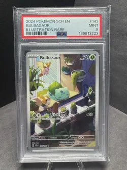 Pokemon TCG PSA 9 Bulbasaur 143/142 Illustration Rare - Image 1