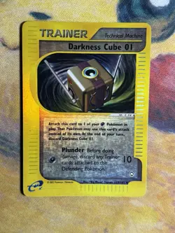 Darkness Cube 01 119/147 Reverse Holo Aquapolis E Series WOTC Pokemon E Reader - Image 2