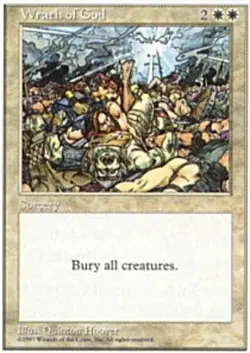 Wrath of God Magic mtg Heavy Play, English 5th Edition x1 - Image 1