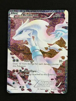 Pokemon TCG Reshiram Ultra Rare Full Art Holo RC22/RC25 130 HP Eng 2013 - Image 1