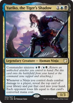 Yuriko, the Tiger's Shadow Magic mtg Moderate Play, English Commander 2018 x1 - Image 1
