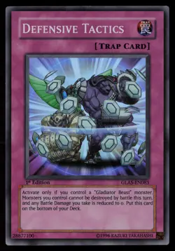 Yugioh Defensive Tactics GLAS-EN083 1st Edition Super Rare NM - Image 1