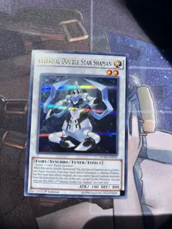 Celestial Double Star Shaman DUSA-EN018 Duelist Saga 1st Edition LP - Image 1