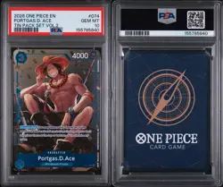 2026 ONE PIECE PROMOS TIN PACK SET VOL.2 #074 PORTGAS D. ACE PSA 10 - Image 3