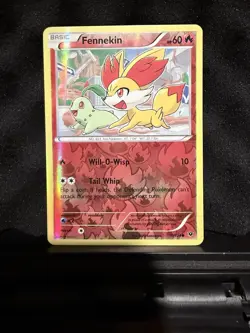 Pokemon TCG Fennekin Reverse Holo Card 11/124 Fates Collide - Image 1