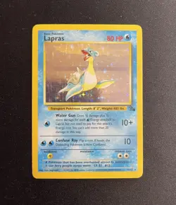 Lapras Pokemon TCG Fossil Holo Unlimited Rare Card 10/62 - Image 1