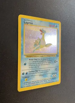 Lapras Pokemon TCG Fossil Holo Unlimited Rare Card 10/62 - Image 2