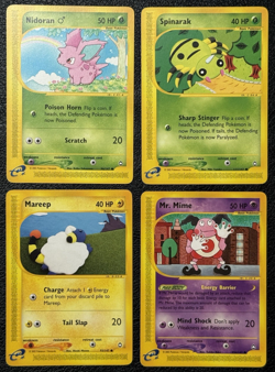 Lot of 4 E-Reader Cards - WOTC Era Vintage Pokemon TCG: Aquapolis - LP - Image 1