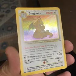 Pokemon Dragonite Fossil Holo Rare 4/62 Card Lot Wizards of the Coast 1999 - Image 2