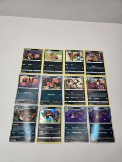 Lot of 12 Kickit Thievul Various Pokemon Card Lot Rare Reverse Holo Collection - Image 2