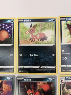 Lot of 12 Kickit Thievul Various Pokemon Card Lot Rare Reverse Holo Collection - Image 4