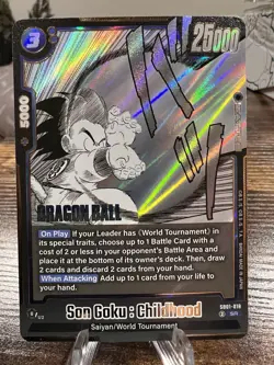 Son Goku:Childhood SB01-018 Super Rare. Dragon Ball Super Card Game Fusion World - Image 1