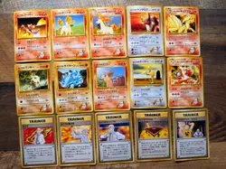Vintage Blaine Gym Heroes Bundle Lot -Japanese Pokemon Card Lot (15 cards) LP/NM - Image 1
