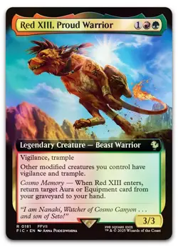 Red XIII, Proud Warrior (Extended Art) #181 (Foil) NM Final Fantasy Magic MTG - Image 1