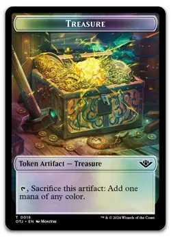Treasure // Beau Double-Sided Token #18 // 6 (Foil) NM Thunder Junction - Image 1