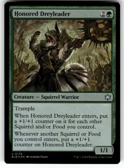 Honored Dreyleader 178 Uncommon Bloomburrow Magic: The Gathering Foil Near Mint - Image 1