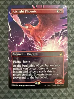 MTG Arclight Phoenix #0427 Anime Borderless Rare Ravnica Remastered (RVR) - Image 2