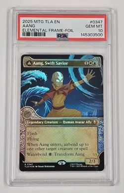 MTG Avatar Foil #0347 Aang Swift Savior 2025 Showcase Elemental PSA 10 GEM MINT - Image 1