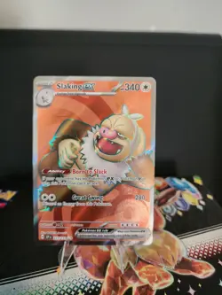 Pokemon TCG Slaking EX Full Art Ultra Rare Holo Card 227/191 Surging Sparks NM - Image 1