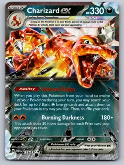 Charizard ex 125/197 Double Rare Obsidian Flames Pokemon Near Mint - Image 1
