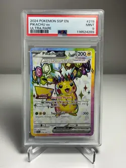 2024 Pokemon SSP EN PIKACHU ex ULTRA RARE PSA 9 - Image 1