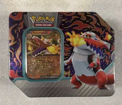 Pokemon Paldea Partners Tin (Skeledirge EX) FACTORY SEALED 5 Packs+promo - Image 1