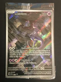 Pokemon TCG Sealed Mewtwo 052 Scarlet & Violet 151 Black Star Promo UPC Holo - Image 1
