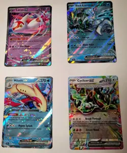 Pokemon Surging Sparks Ex Lot of 4 Latias EX, Milotic, Cyclizar & Black Kyurem - Image 1