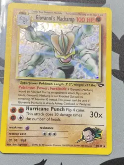 Giovanni's Machamp ⭐ 6/132 Holo Rare Gym Challenge 2000 Pokemon NM/LP Fast Ship - Image 1