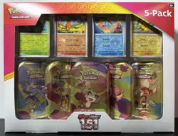 Brand New Costco Pokemon Scarlet & Violet 151 Mini Tin 5-pack Meowth - Image 1