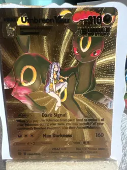 Pokemon Umbreon Vmax Alt Art Gold Foil Fan Art Hp310 NM - Image 1