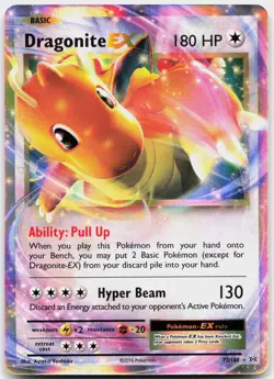 Dragonite EX 72/108 Holo EX Rare Evolutions Pokemon Near Mint - Image 1