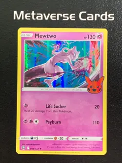 Pokemon TCG Mewtwo 056/172 Cosmos Holo Rare SWSH Promo - Image 1
