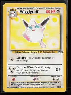 Wigglytuff 32/64 Rare Jungle WOTC Vintage Pokemon LP - Image 1