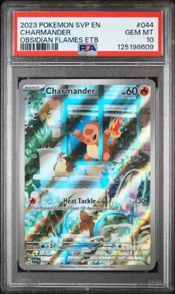 2023 POKEMON BLACK STAR PROMO #044 CHARMANDER OBSIDIAN FLAME PSA GEM MT 10 - Image 1