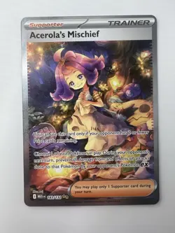 Acerola's Mischief SIR: Mega Evolutions 183/132 NM In Hand Pokemon TCG - Image 1